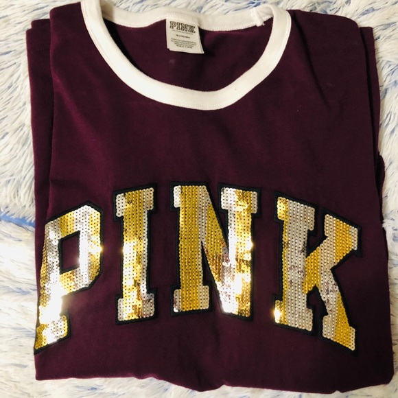 NWOT PINK Victoria Secret Bling Tee - Picture 2 of 5